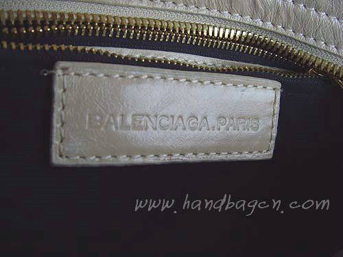 Balenciaga 084332B Cream Medium City Bag with 38CM