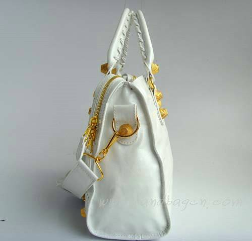 Balenciaga 084332B White Medium City Bag With 38CM