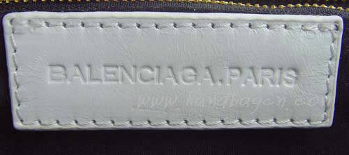Balenciaga 084332B White Medium City Bag With 38CM - Click Image to Close