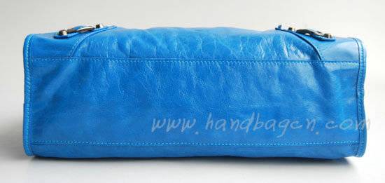 Balenciaga 084332 Blue Motorcycle City Bag Medium Size - Click Image to Close