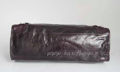 Balenciaga 084332 Dark Purple Motorcycle City Bag Medium Size - Click Image to Close