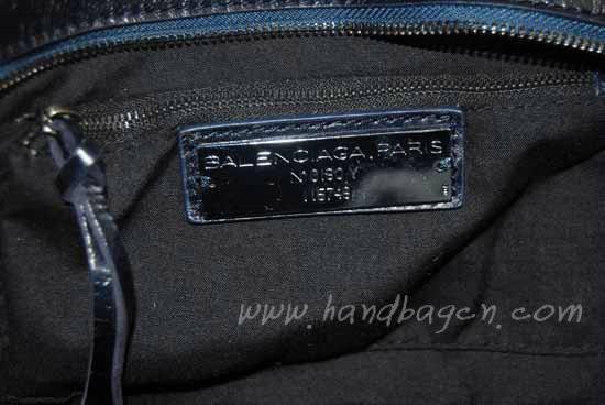 Balenciaga 084332 Dark Blue Motorcycle City Bag Medium Size