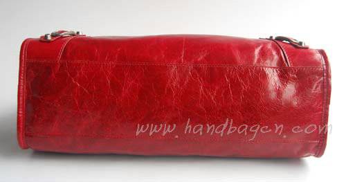 Balenciaga 084332 Dark Red Motorcycle City Bag Medium Size