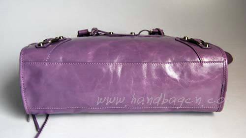Balenciaga 084332 Light Purple Motorcycle City Bag Medium Size