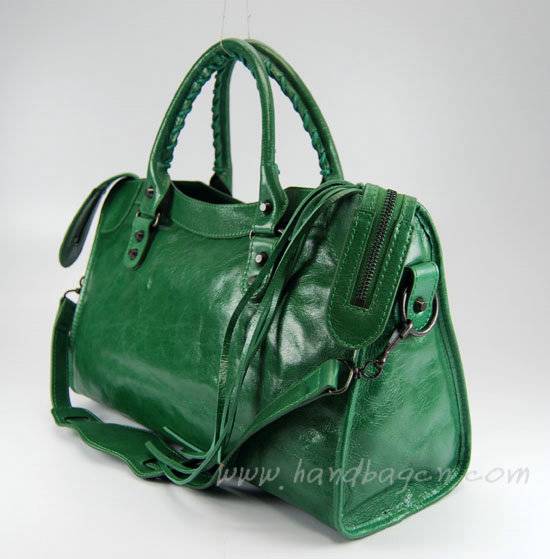 Balenciaga 084332 Medium Green Motorcycle City Bag Medium Size