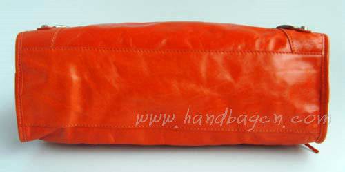 Balenciaga 084332 Orange Motorcycle City Bag Medium Size