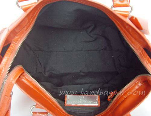 Balenciaga 084332 Orange Motorcycle City Bag Medium Size - Click Image to Close