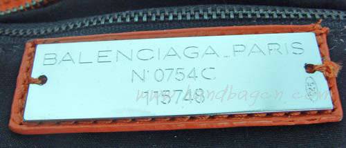 Balenciaga 084332 Orange Motorcycle City Bag Medium Size