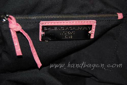 Balenciaga 084332 Pink Lambskin Motorcycle City Bag Medium Size - Click Image to Close