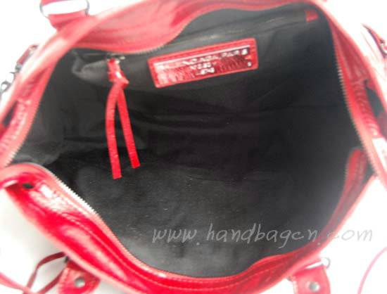 Balenciaga 084332 Red Motorcycle City Bag Medium Size