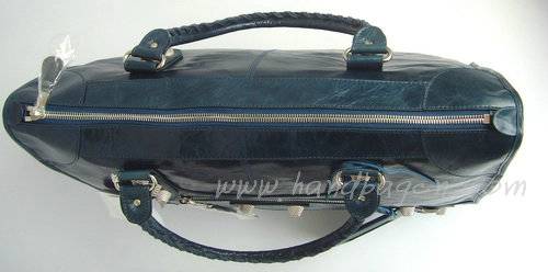 Balenciaga 084334A Royal Blue Le Dix Motorcycle Handbag XL Size - Click Image to Close