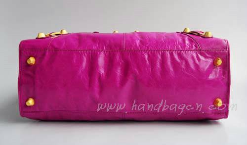 Balenciaga 084334B Pink Red Le Dix Motorcycle Handbag XL Size