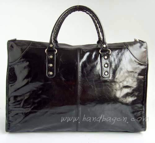 Balenciaga 084334 Black Le Dix Motorcycle Handbag XL Size - Click Image to Close