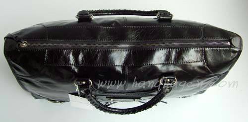 Balenciaga 084334 Black Le Dix Motorcycle Handbag XL Size