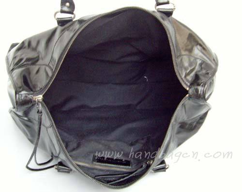 Balenciaga 084334 Black Le Dix Motorcycle Handbag XL Size
