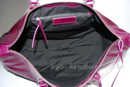 Balenciaga 084334 Purple Le Dix Motorcycle Handbag XL Size