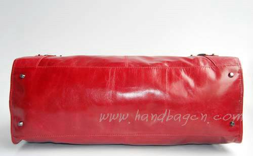 Balenciaga 084334 Wine Red Le Dix Motorcycle Handbag XL Size