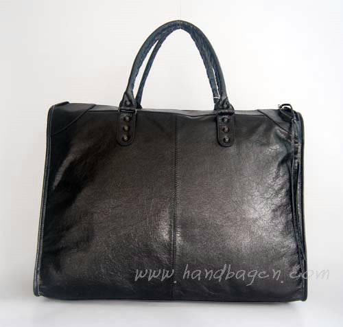 Balenciaga 084336 Black Le Dix Motorcycle Handbag XL Size - Click Image to Close