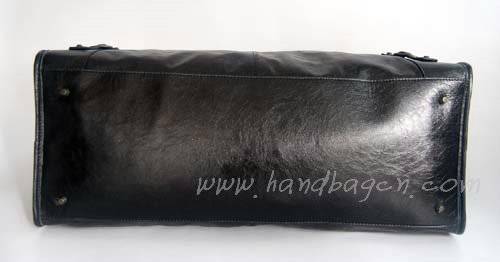 Balenciaga 084336 Black Le Dix Motorcycle Handbag XL Size