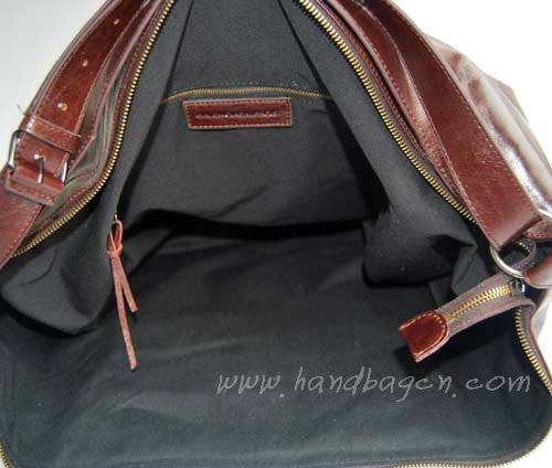 Balenciaga 084339 Dark Coffee Oversized Sqaure Shaped Bag - Click Image to Close