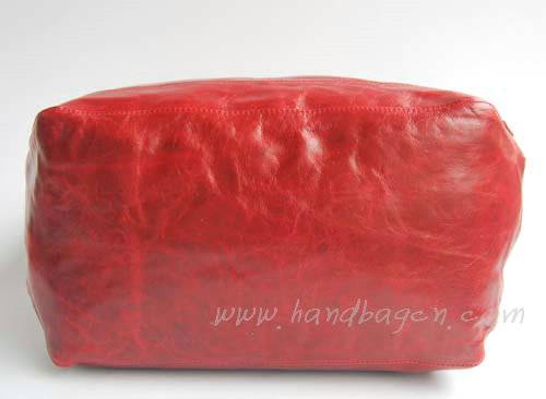 Balenciaga 084339 Red Oversized Sqaure Shaped Bag - Click Image to Close