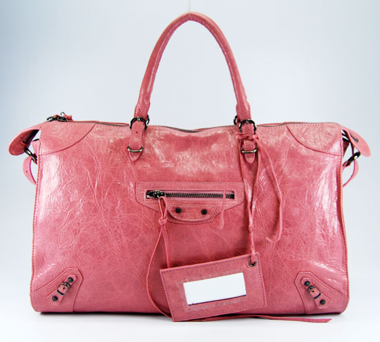 Balenciaga 084340 pink lambskin handbag with 43CM