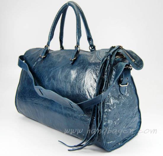 Balenciaga 084340 royal blue lambskin handbag with 43CM