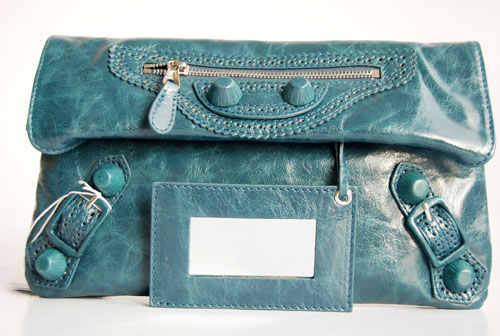 Balenciaga 084351 Royal Blue Giant City Whipstitch Clutch & Leather Handbag - Click Image to Close