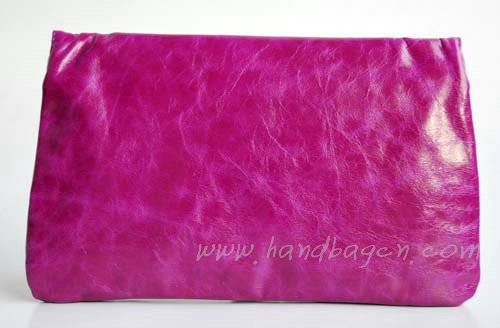 Balenciaga 084351 Violet Giant City Whipstitch Clutch with Leather Handbag