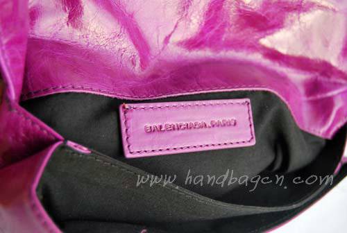 Balenciaga 084351 Violet Giant City Whipstitch Clutch with Leather Handbag - Click Image to Close