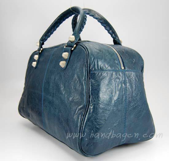 balenciaga 084355A blue lambskin leather handbag with 44CM - Click Image to Close