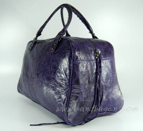 balenciaga 084355 dark purple lambskin handbag with 44CM