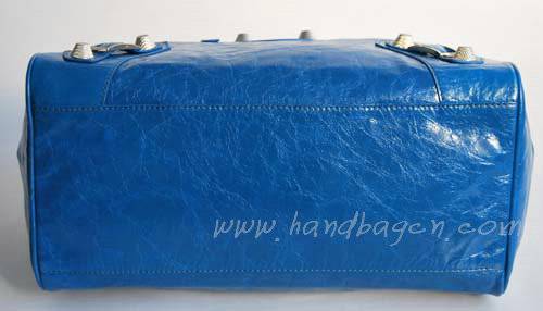 Balenciaga 084358A Blue Giant City Handbag