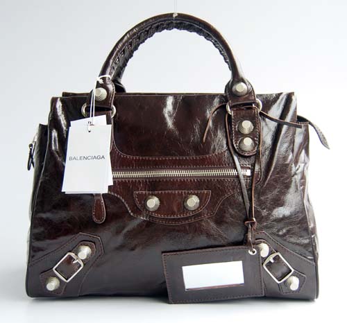 Balenciaga 084358A Dark Brown Giant City Handbag - Click Image to Close