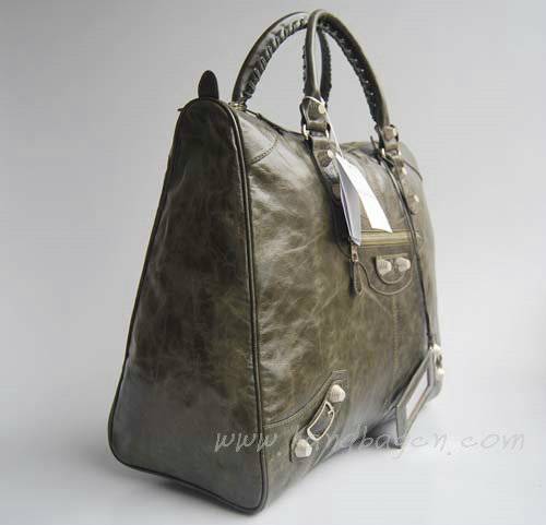 Balenciaga 084361A Army Green Tote Bag