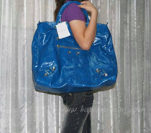 Balenciaga 084361A Blue Tote Bag - Click Image to Close