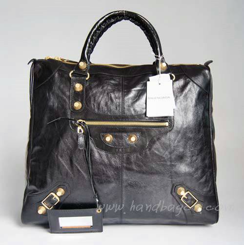 Balenciaga 084361B Black Leather Handbag