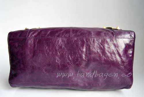 Balenciaga 084361B Purple Leather Handbag