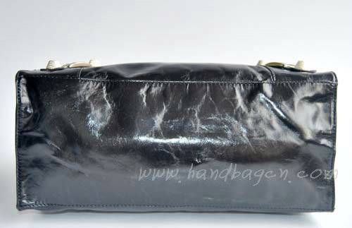 Balenciaga 084366A Black New Blanket Stitch Oversized Bag - Click Image to Close