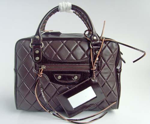 Balenciaga 084386 Dark Brown medium boston bag - Click Image to Close