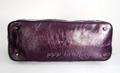 Balenciaga 084608 Eggplant Goatskin 'Giant City' Hobo Bag