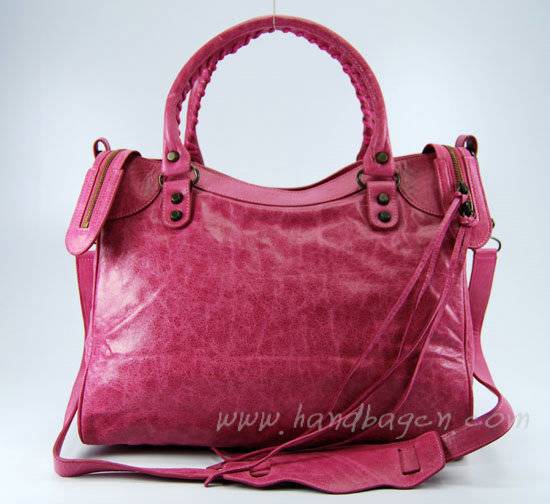 Balenciaga 084616 Pink Arena City Classic Bag