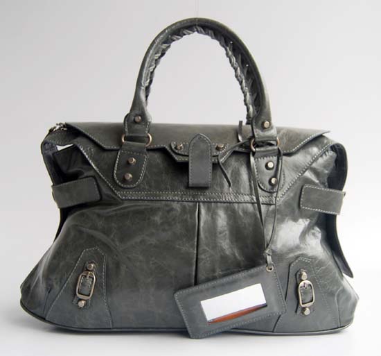 Balenciaga 084668 Dark Grey Short Neoclassic Bag - Click Image to Close