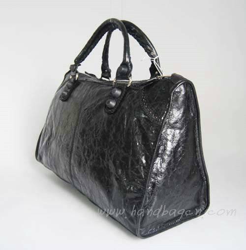 Balenciaga 084824 Black Giant Motorcycle Lambskin Leather Bag in 45cm
