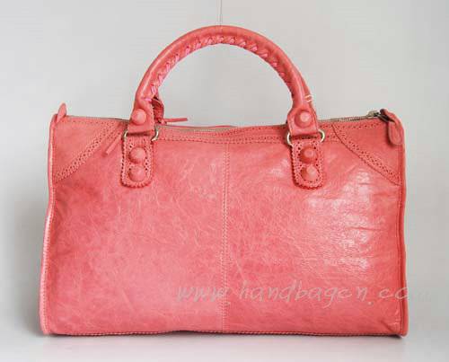 Balenciaga 084824 Pink Giant Motorcycle Lambskin Leather Bag in 45cm