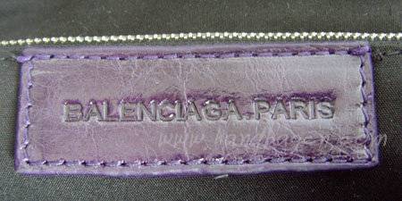 Balenciaga 084828 Aubergine Motorcycle Fashion Handbag - Click Image to Close