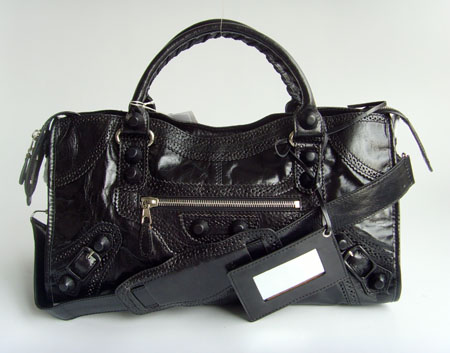 Balenciaga 084828 Black Motorcycle Fashion Handbag