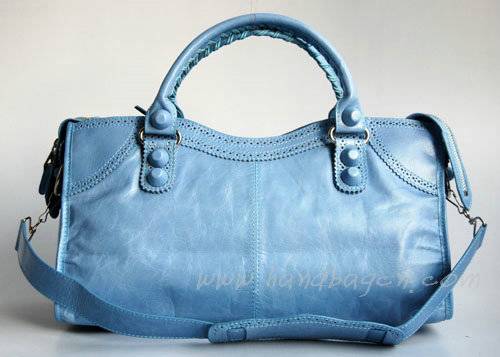 Balenciaga 084828 Light Blue Motorcycle Fashion Handbag - Click Image to Close
