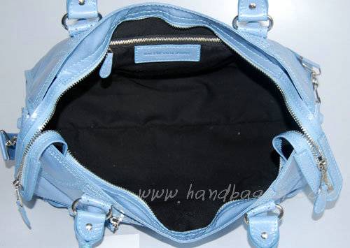 Balenciaga 084828 Light Blue Motorcycle Fashion Handbag - Click Image to Close