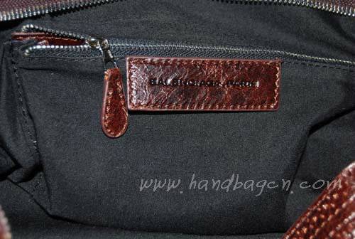 Balenciaga 084828 Coffee Motorcycle Lambskin Fashion Handbag - Click Image to Close